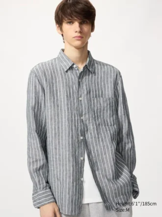 Premium Linen camisa para hombre | A rayas