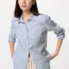 Premium Linen camisa para mujer | A rayas Premium Linen camisa para mujer | A rayas