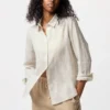 Premium Linen camisa para mujer | A rayas Premium Linen camisa para mujer | A rayas