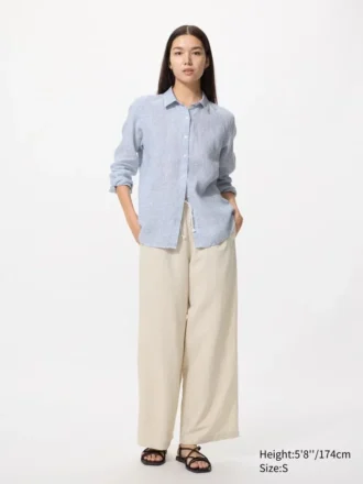 Premium Linen camisa para mujer | A rayas Premium Linen camisa para mujer | A rayas