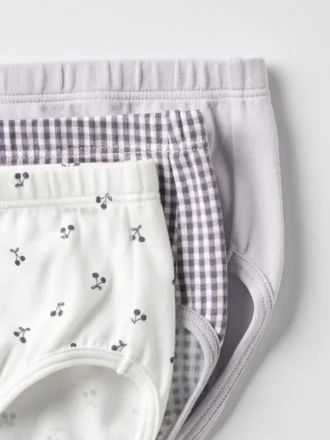 Ropa interior de algodón elástico para niños | 3 pares | Cereza