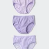 Ropa interior de algodón elástico para niños | 3 pares | Flor Ropa interior de algodón elástico para niños | 3 pares | Flor