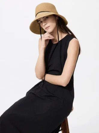 Sombrero ajustable de trenza de papel con protección UV para mujer Sombrero ajustable de trenza de papel con protección UV para mujer