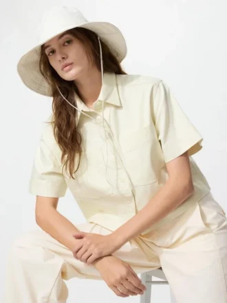 Sombreros de ala ancha de algodón y lino con protección UV para mujer Sombreros de ala ancha de algodón y lino con protección UV para mujer