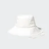 Sombreros de ala ancha de algodón y lino con protección UV para mujer