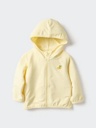 Sudadera con capucha de malla con protección UV para bebés