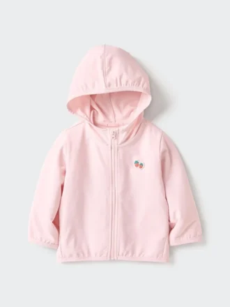 Sudadera con capucha de malla con protección UV para bebés