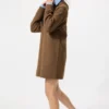 Sudadera con capucha de punto de algodón liso para mujer Sudadera con capucha de punto de algodón liso para mujer