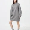 Sudadera con capucha de punto de algodón liso para mujer Sudadera con capucha de punto de algodón liso para mujer