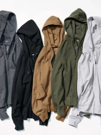 Sudadera con capucha y cremallera completa para hombre