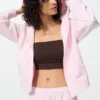 Sudadera con capucha y cremallera completa para mujer Sudadera con capucha y cremallera completa para mujer