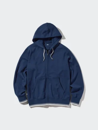 Sudadera con capucha y cremallera completa para mujer (rayas)