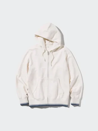 Sudadera con capucha y cremallera completa para mujer (rayas)