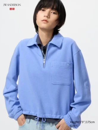 Sudadera con media cremallera para mujer