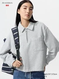 Sudadera con media cremallera para mujer