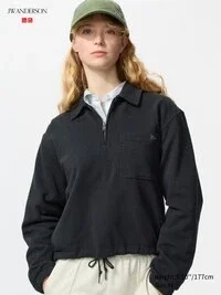 Sudadera con media cremallera para mujer