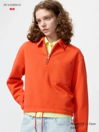 Sudadera con media cremallera para mujer