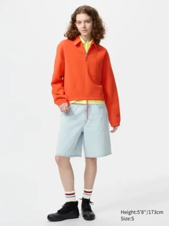 Sudadera con media cremallera para mujer