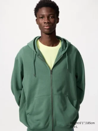 Sudadera unisex con capucha y cremallera completa