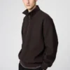 Sudadera unisex con medio cierre y tejido cepillado Sudadera unisex con medio cierre y tejido cepillado