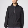 Sudadera unisex con medio cierre y tejido cepillado Sudadera unisex con medio cierre y tejido cepillado