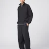 Sudadera unisex con medio cierre y tejido cepillado Sudadera unisex con medio cierre y tejido cepillado