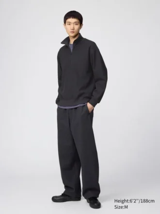 Sudadera unisex con medio cierre y tejido cepillado Sudadera unisex con medio cierre y tejido cepillado