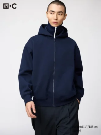 Sudadera unisex oversize con capucha y cremallera completa