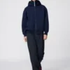 Sudadera unisex oversize con capucha y cremallera completa
