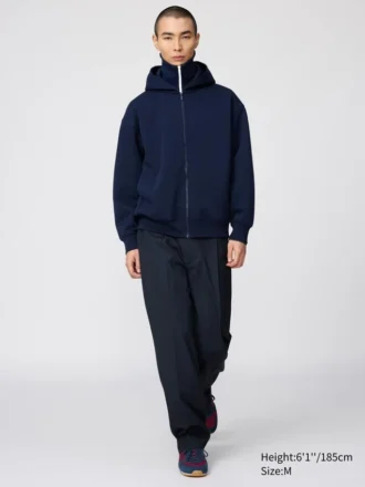 Sudadera unisex oversize con capucha y cremallera completa