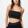 Sujetador bandeau sin aros con canalé para mujer Sujetador bandeau sin aros con canalé para mujer