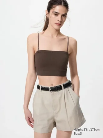 Sujetador bandeau sin aros con canalé para mujer