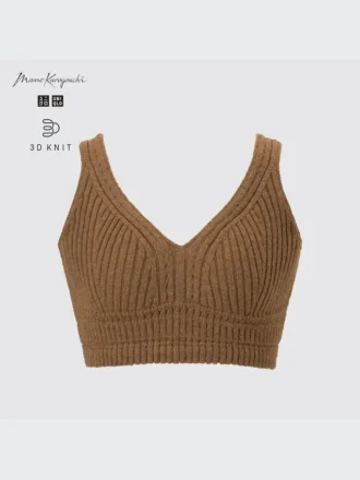 Sujetador de punto 3D Knit acanalado para mujer