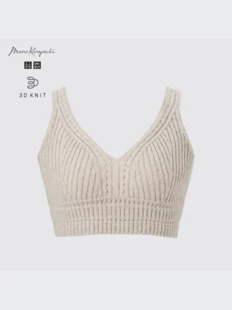 Sujetador de punto 3D Knit acanalado para mujer