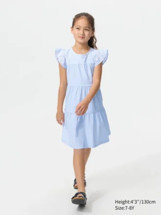 Vestido combinado para niña