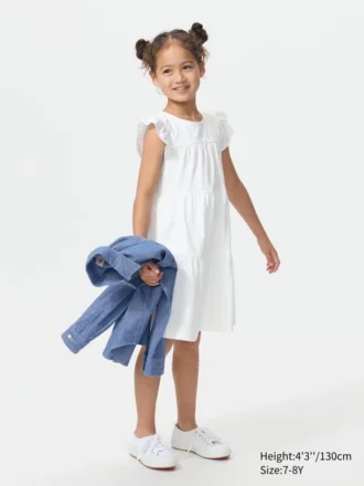 Vestido combinado para niña