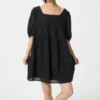 Vestido de algodón Dobby para mujer