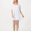 Vestido de algodón Dobby para mujer
