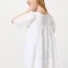 Vestido de algodón Dobby para mujer