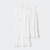 Vestido de camisa de seersucker para mujer Vestido de camisa de seersucker para mujer