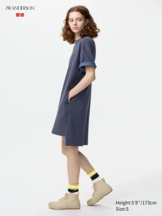 Vestido de camiseta oversize bicolor para mujer Vestido de camiseta oversize bicolor para mujer