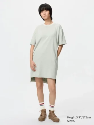 Vestido de camiseta oversize bicolor para mujer Vestido de camiseta oversize bicolor para mujer