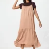 Vestido de camisola con volantes para mujer Vestido de camisola con volantes para mujer