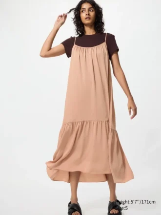 Vestido de camisola con volantes para mujer
