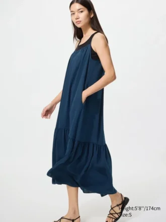 Vestido de camisola con volantes para mujer