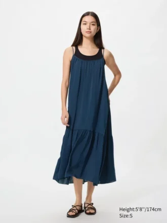 Vestido de camisola con volantes para mujer