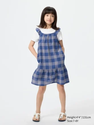 Vestido de camisola para niña | A cuadros
