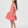 Vestido de camisola para niña | A cuadros Vestido de camisola para niña | A cuadros