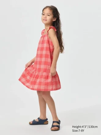 Vestido de camisola para niña | A cuadros