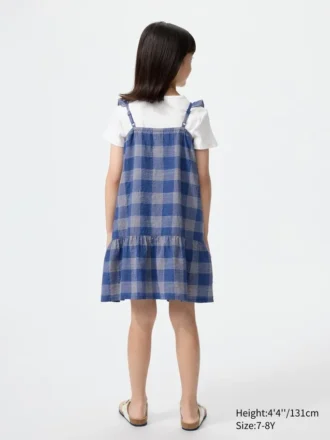 Vestido de camisola para niña | A cuadros
